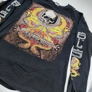 Black‎ Label Society L Band T Shirt Long Sleeve Hit Dragons Skull Tour Dates Y2K